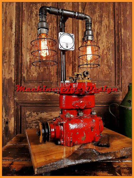 Traktor kompresszor lámpa , macine age , steampunk style
