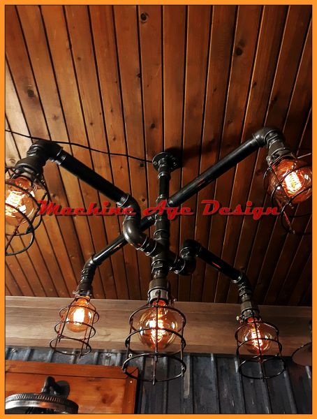 steampunk , öt égős csillár , machineage