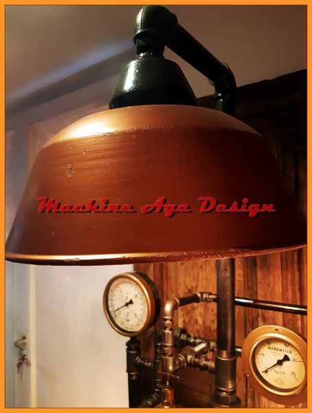 steampunk tűzcsap design lámpa ,ipari lakberendezés , machine age